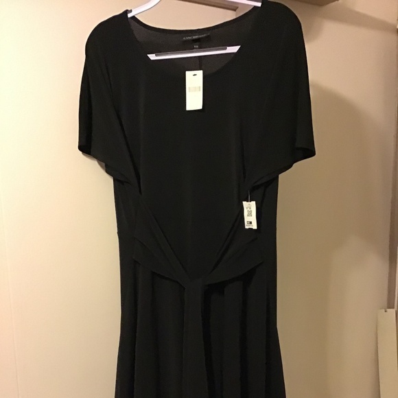 Flutter-Sleeve High-Low Midi Lena Dress - Ponte Knit 18 NWT - Picture 1 of 2